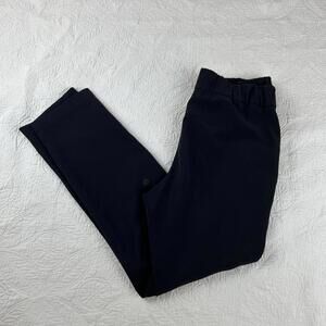 Lululemon On The Fly True Black Elastic Waist Drawstrings Pants Women SZ 4 Read